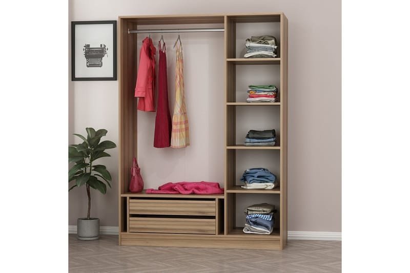 Fruitland Garderob 135 cm - Ek - Products - Förvaring - Garderober & garderobssystem - Garderobsskåp