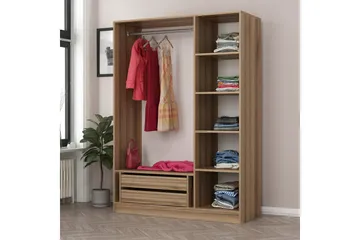 Fruitland Garderob 135 cm - Ek - Products - Förvaring - Garderober & garderobssystem - Garderobsskåp