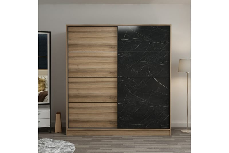 Fruitland Garderob 180 cm - Brun/Svart - Products - Förvaring - Garderober & garderobssystem - Garderobsskåp
