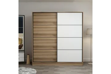 Fruitland Garderob 180 cm - Brun/Vit/Ek - Products - Förvaring - Garderober & garderobssystem - Garderobsskåp