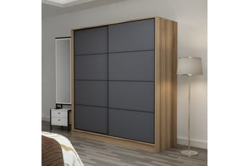 Fruitland Garderob 180 cm - Grå/Ek - Products - Förvaring - Garderober & garderobssystem - Garderobsskåp
