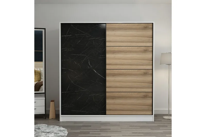 Fruitland Garderob 180 cm - Svart/Brun - Products - Förvaring - Garderober & garderobssystem - Garderobsskåp
