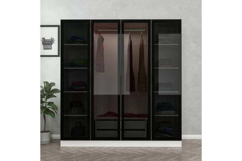 Fruitland Garderob 180 cm - Vit - Products - Förvaring - Garderober & garderobssystem - Garderobsskåp