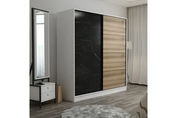 Fruitland Garderob 220 cm - Svart/Brun - Products - Förvaring - Garderober & garderobssystem - Garderobsskåp