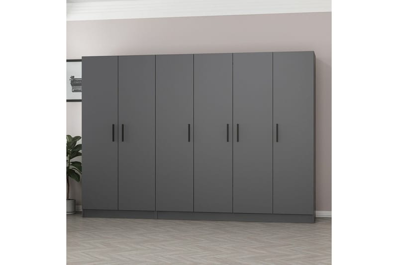 Fruitland Garderob 270 cm - Antracit - Products - F örvaring - Garderober & garderobssystem - Garderobsskåp