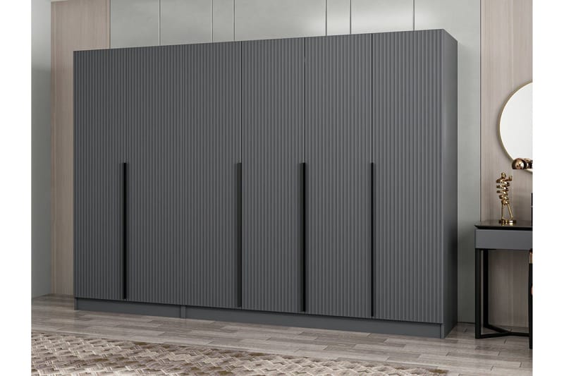 Fruitland Garderob 270 cm - Antracit - Products - F örvaring - Garderober & garderobssystem - Garderobsskåp