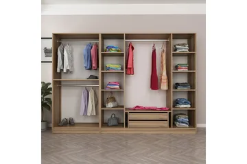 Fruitland Garderob 270 cm - Brun - Products - Förvaring - Garderober & garderobssystem - Garderobsskåp