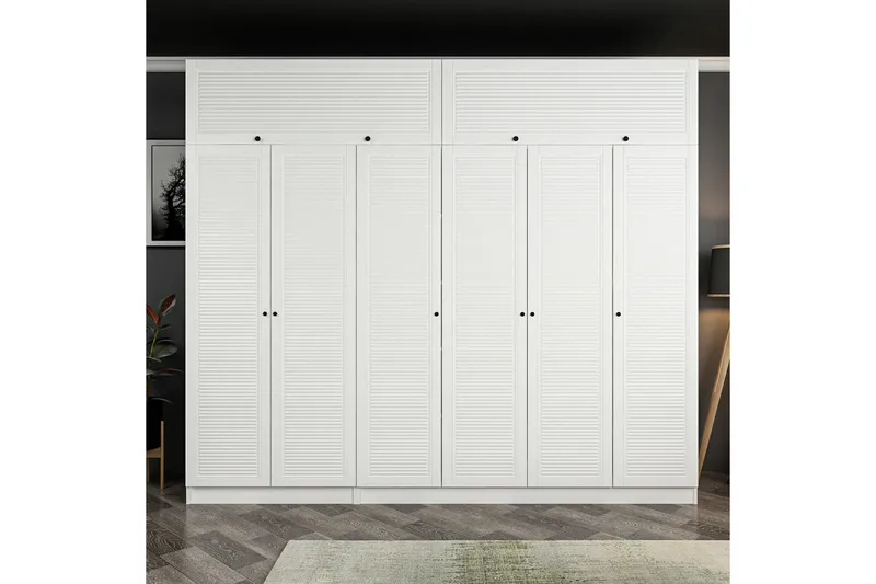Fruitland Garderob 270 cm, Vit