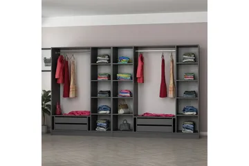 Fruitland Garderob 315 cm - Antracit - Products - Förvaring - Garderober & garderobssystem - Garderobsskåp