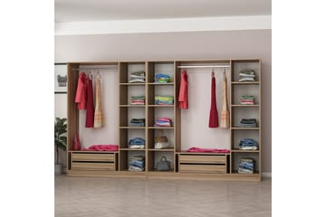 Fruitland Garderob 315 cm - Ek - Products - Förvaring - Garderober & garderobssystem - Garderobsskåp