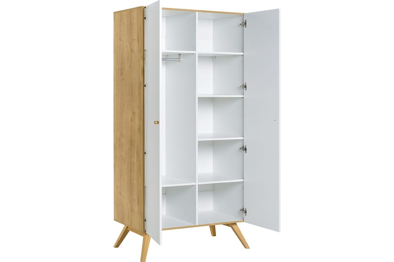 Nature Garderob Vit/Natur - Vit/Trä/natur - Products - Förvaring - Garderober & garderobssystem - Garderobsskåp