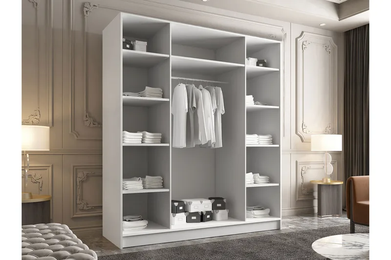 Vadstena Garderob 200 cm - Svart - Products - Förvaring - Garderober & garderobssystem - Garderobsskåp