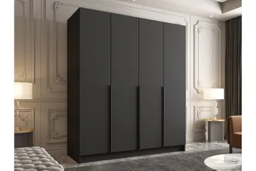 Vadstena Garderob 200 cm - Svart - Products - Förvaring - Garderober & garderobssystem - Garderobsskåp