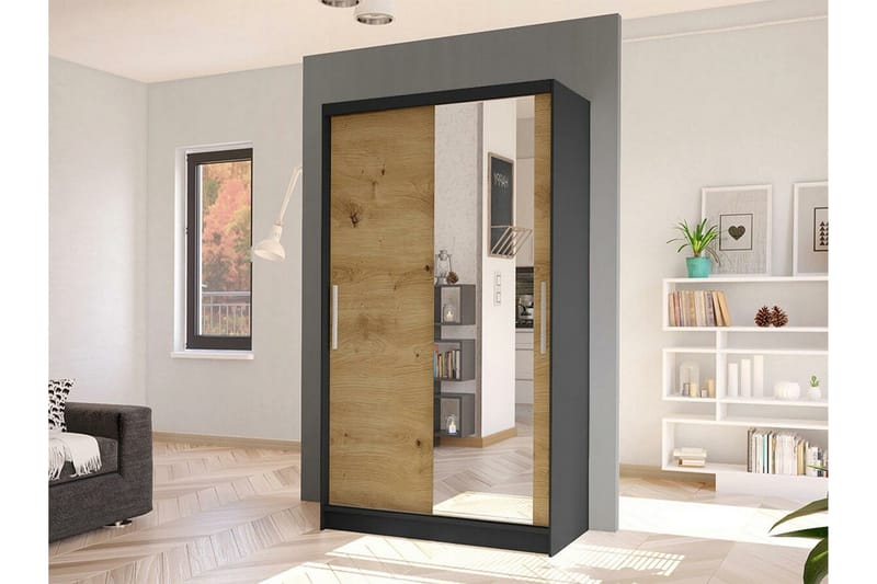 Glenmore Garderob m. Spegel Black - Products - Förvaring - Garderober & garderobssystem