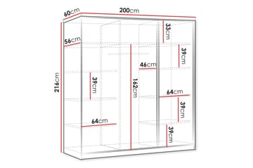 Gudelia Garderob 200x216 cm - Blå - Products - Förvaring - Garderober & garderobssystem