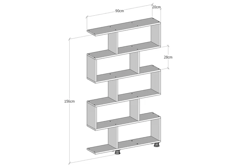 Elegancia Bokhylla - Valnöt - Products - Förvaring - Hylla - Bokhylla
