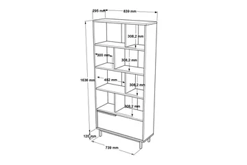 Liyakat Bokhylla 83,9 cm - Ek - Products - Förvaring - Hylla - Bokhylla