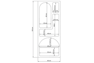 Najrana Bokhylla 60 cm - Vit - Products - Förvaring - Hylla - Bokhylla
