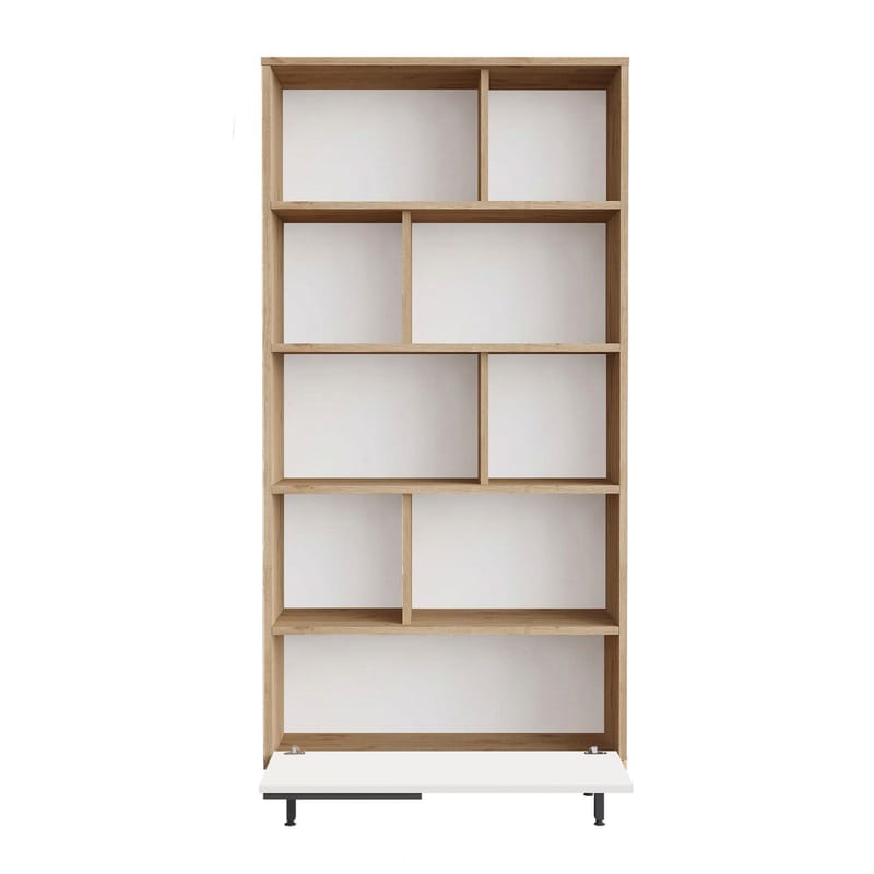 Nilena Bokhylla 83,9x175,6x29,5 cm - Ek och vitt - Products - Förvaring - Hylla - Bokhylla