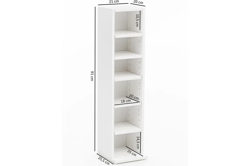 Stående hylla Wohnling Melaminbelagd spånskiva bokförvaring modern - Products - Förvaring - Hylla - Bokhylla