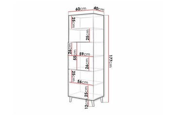 Strontian Bokhylla 60x40 cm Scandinavian Choice Graphite - Products - Förvaring - Hylla - Bokhylla