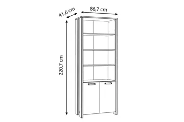 Torelles Bokhylla 87x220 cm - Brun/Grå - Products - Förvaring - Hylla - Bokhylla