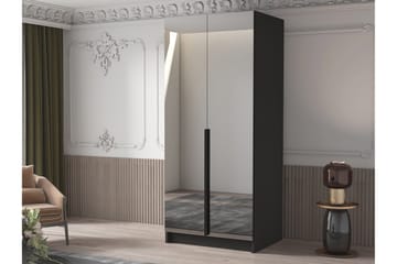 Julissa Garderob med Spegel 100 cm - Svart - Products - Förvaring - Garderober & garderobssystem