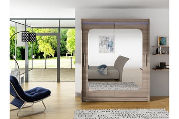 Leila Garderob med Spegel 150x200 cm - Beige - Products - Förvaring - Garderober & garderobssystem