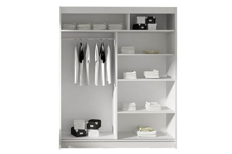 Leila Garderob med Spegel 150x200 cm - Vit - Products - Förvaring - Garderober & garderobssystem