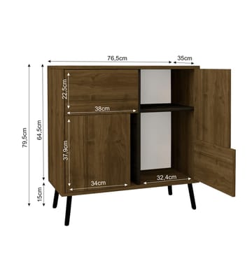 Zelvo Skänk 79,5 cm - Products - Förvaring - Skåp - Förvaringsskåp