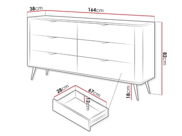 Forba Skänk 164 cm - vit - Products - Förvaring - Skåp - Barskåp