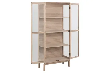 Sakie Vitrinskåp 40 cm djup 80 cm bred 180 cm hög Trä - Vit - Products - Förvaring - Skåp - Vitrinskåp