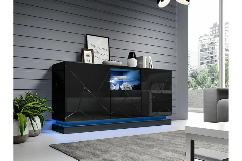 Strontian Highboard Scandinavian Choice Black - Products - Förvaring - Skåp - Förvaringsskåp