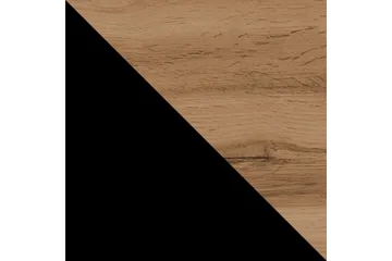 Veria Smalt Vitrinskåp Vit LED Belysning 30 cm djup 40 cm bred 180 cm hög Mörkt Trä Glas - Natur/Svart - Products - Förvaring - Skåp - Vitrinskåp