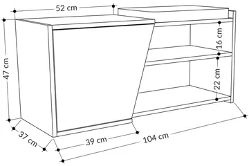 Jektvik Skoskåp 104x37 cm - Trä/natur - Products - Förvaring - Skoförvaring - Skobänk & skohylla med bänk