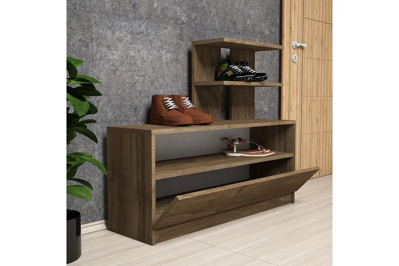 Puqa Design Skoförvaring - Valnöt - Products - Förvaring - Skoförvaring - Skohylla & skoställ