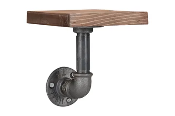 Evila Vägghylla Rör/Trä Liten 3-pack - Svart/Trä - Products - Förvaring - Småförvaring - Väggförvaring