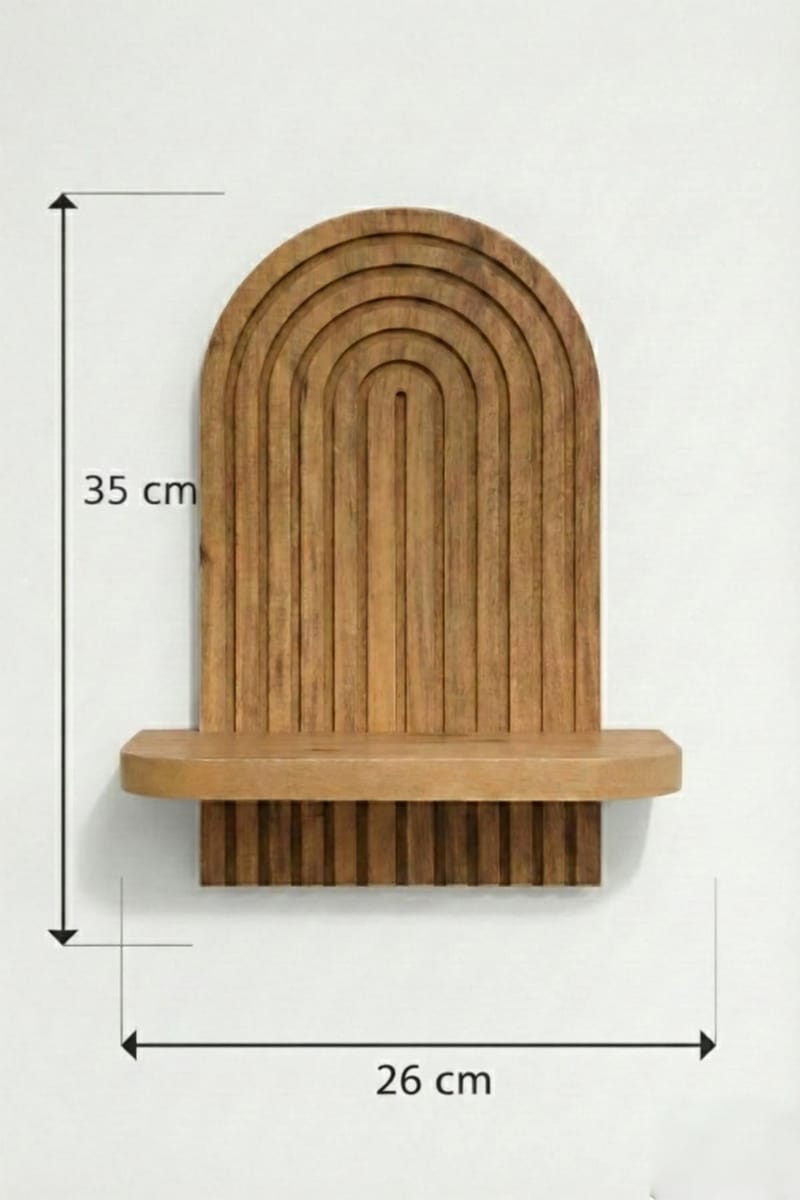 Hasina Vägghylla 26x35x13 cm - Ek - Products - Förvaring - Småförvaring - Väggförvaring