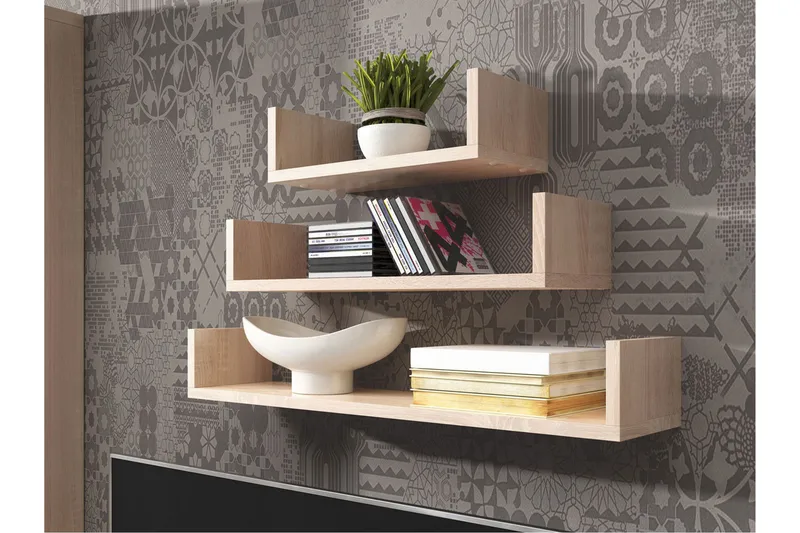 Trio Vägghylla - Beige/Grå - Products - Förvaring - Småförvaring - Väggförvaring