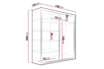 Top Garderob 62x150 cm - Ek - Products - Förvaring - Garderober & garderobssystem