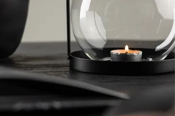 Flora Ljuslykta 14x14 cm - Svart - Products - Inredning - Ljus & dofter - Ljusstakar & ljuslyktor