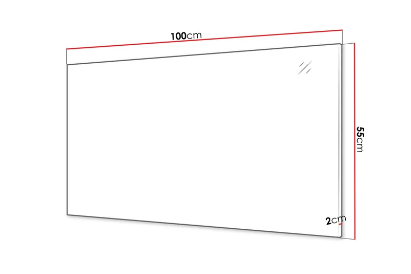 Agawal Vägghängd Spegel Rektangulär 100 cm - Vit - Products - Inredning - Spegel - Hallspegel