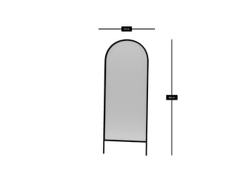 Halor Golvspegel 70x180 cm - Svart - Products - Inredning - Spegel - Golvspegel