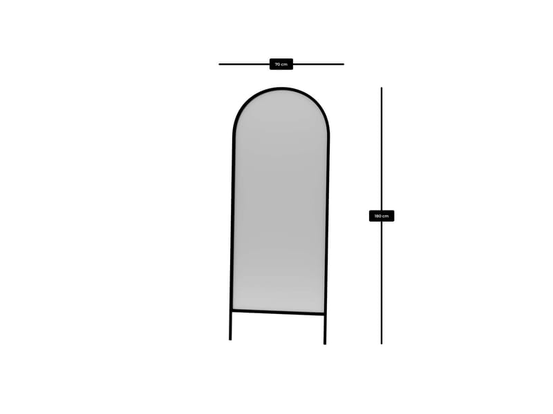 Halor Golvspegel 70x180 cm - Svart - Products - Inredning - Spegel - Golvspegel