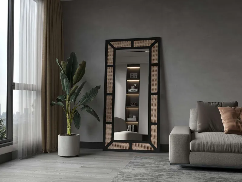 Omber Golvspegel 90x180 cm - Svart - Products - Inredning - Spegel - Golvspegel