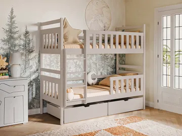 Bridgeorth Våningssäng Två Liggplatser 80x180 cm - Beige - Products - Möbler - Barnmöbler - Barnsäng & juniorsäng - Loftsäng barn