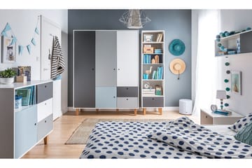 Concept Garderob Vit/Mörkgrå/Natur - VOX - Products - Möbler - Barnmöbler - Förvaring barnrum - Barngarderob