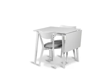 Åland Matgrupp 80-120 cm med 2 st Åland Stolar - Vit - Products - Möbler - Bord & matgrupp - Matgrupp