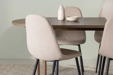 Andy Matgrupp 180 cm Oval med 4 Polar stolar - Beige - Products - Möbler - Bord & matgrupp - Matgrupp