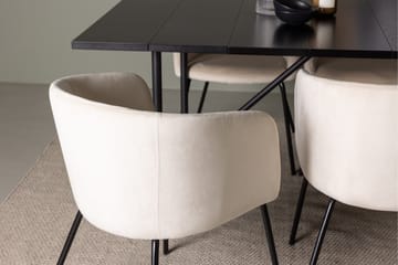 Astrid Matgrupp 200 cm Rektangulär med 6 Berit stolar - Beige - Products - Möbler - Bord & matgrupp - Matgrupp